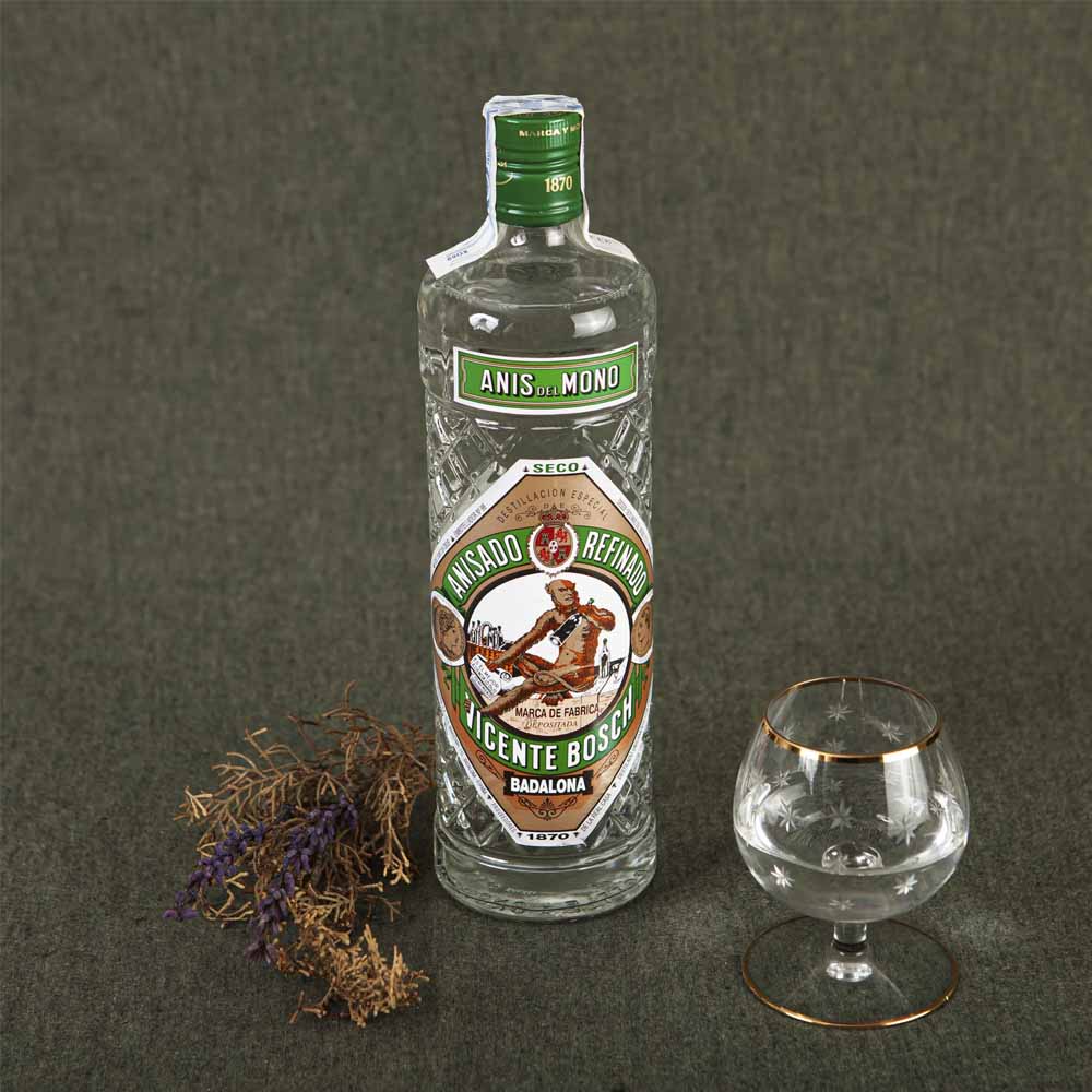 Anís del Mono Seco (trocken), klassisch, Flasche 70cl - Spanischer Club ...